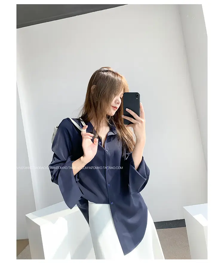 White Long Sleeve Chiffon Shirt for Women 2025 — feature 11