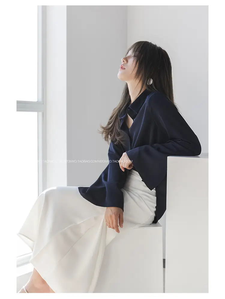 White Long Sleeve Chiffon Shirt for Women 2025 — feature 12