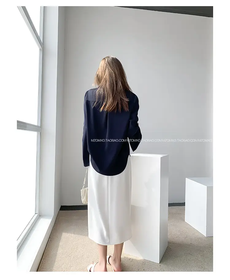White Long Sleeve Chiffon Shirt for Women 2025 — feature 13