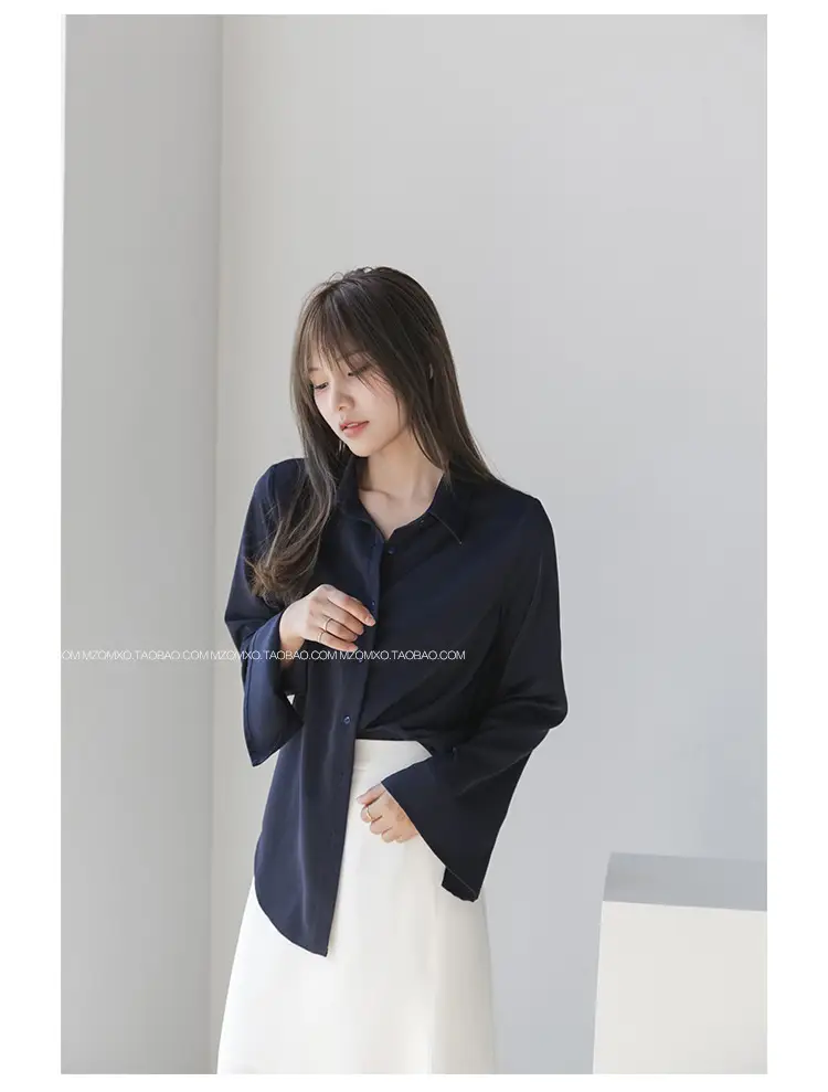 White Long Sleeve Chiffon Shirt for Women 2025 — feature 14