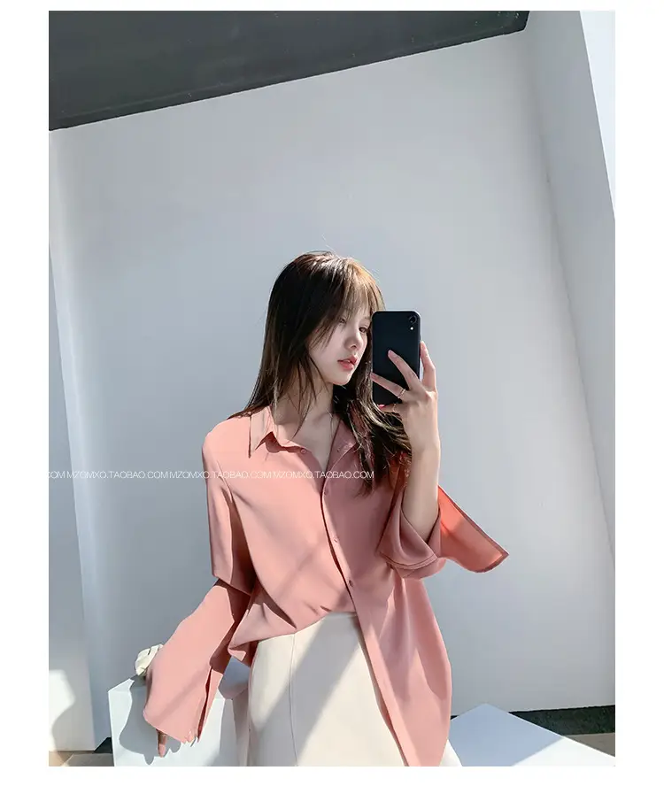 White Long Sleeve Chiffon Shirt for Women 2025 — feature 15