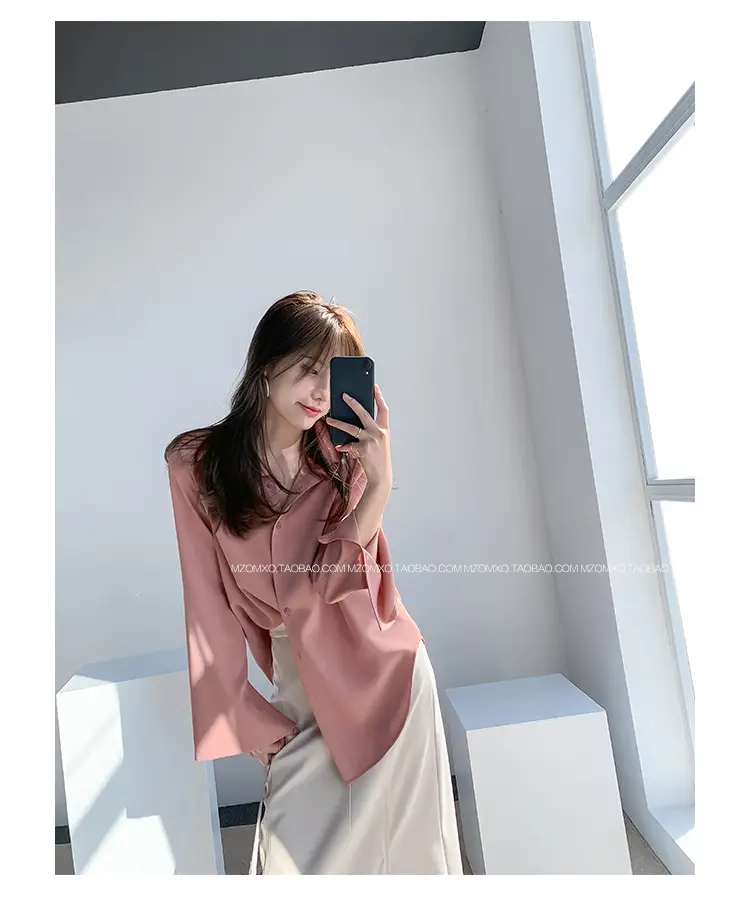 White Long Sleeve Chiffon Shirt for Women 2025 — feature 18