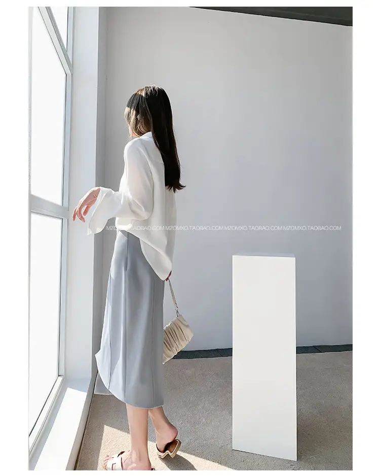 White Long Sleeve Chiffon Shirt for Women 2025 — feature 20