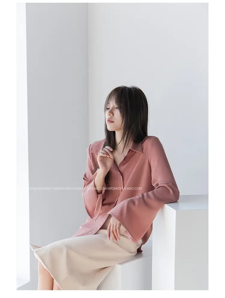White Long Sleeve Chiffon Shirt for Women 2025 — feature 27