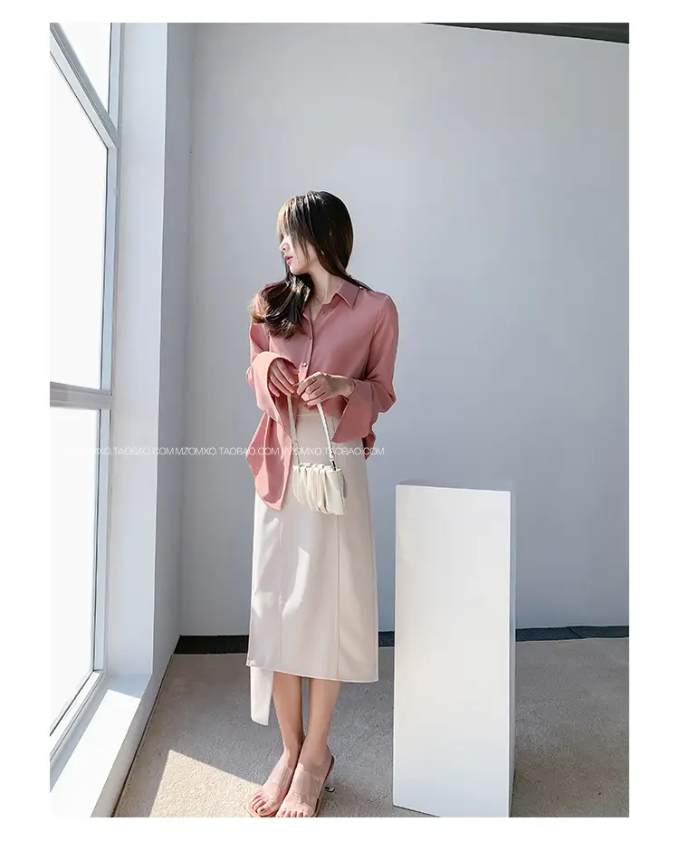 White Long Sleeve Chiffon Shirt for Women 2025 — feature 29