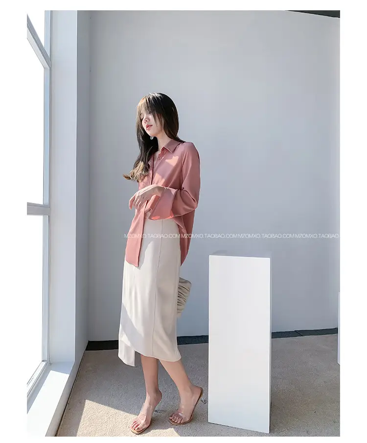 White Long Sleeve Chiffon Shirt for Women 2025 — feature 38