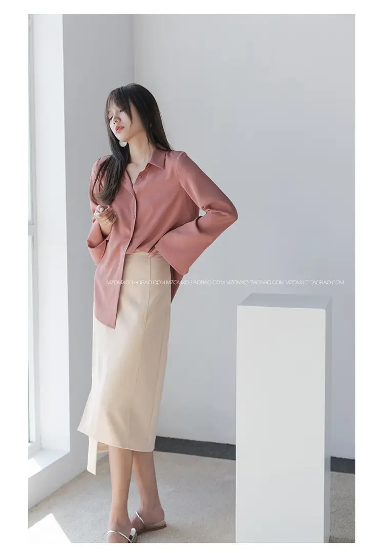 White Long Sleeve Chiffon Shirt for Women 2025 — feature 39