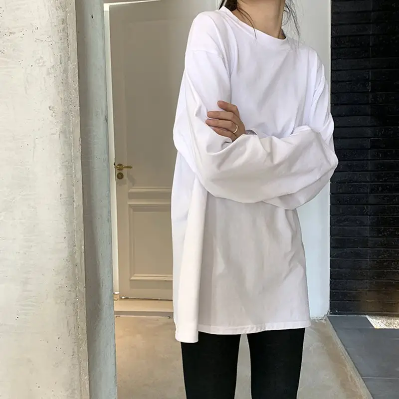 Women Long Sleeve White T-Shirt Autumn 2025 - Image 9