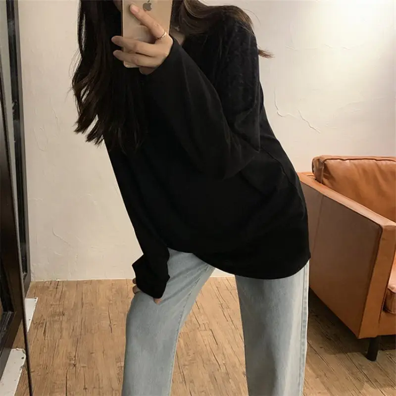 Women Long Sleeve White T-Shirt Autumn 2025 — feature 8