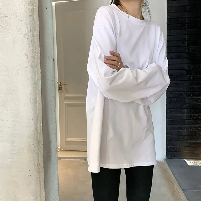 Women Long Sleeve White T-Shirt Autumn 2025 — feature 9