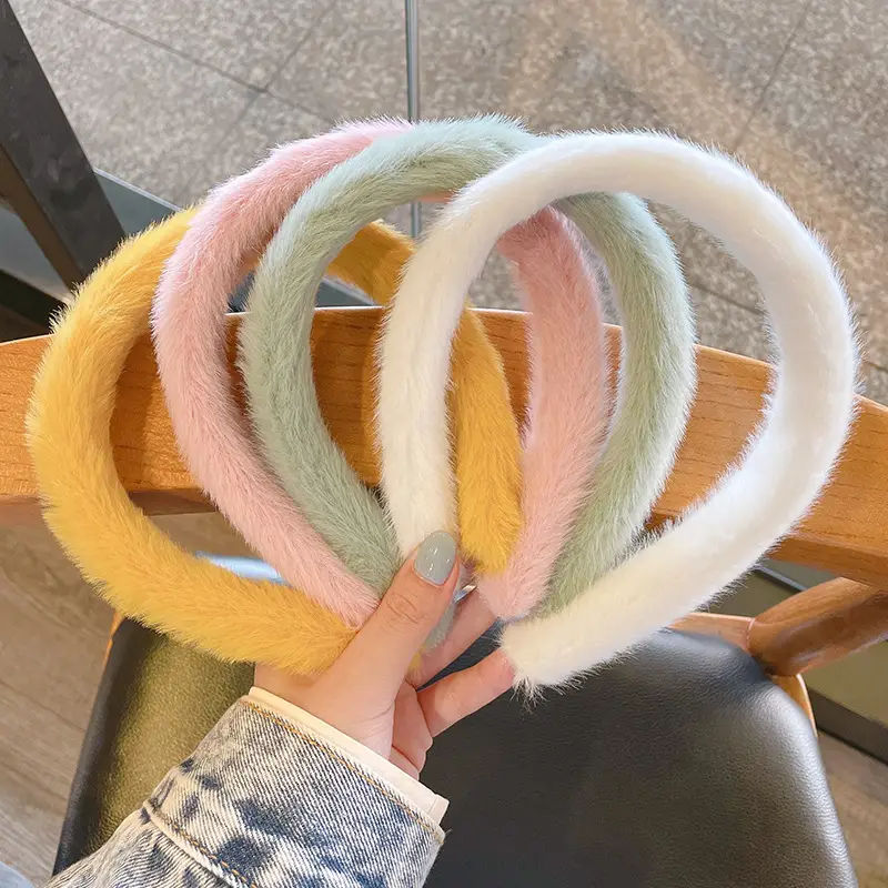 Plush Hairpin Headband for Women Sweet Autumn Winter - Image 8