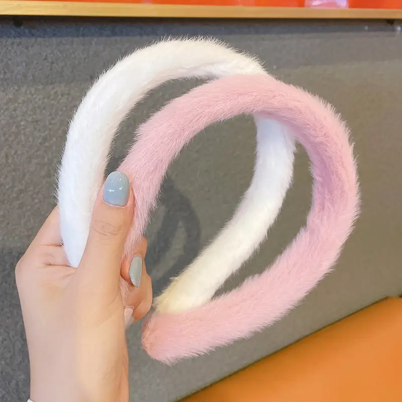 Plush Hairpin Headband for Women Sweet Autumn Winter - Image 11
