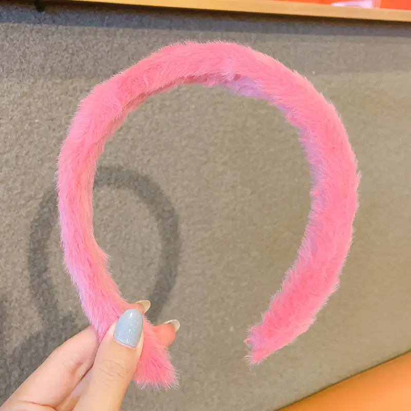 Plush Hairpin Headband for Women Sweet Autumn Winter - Image 5