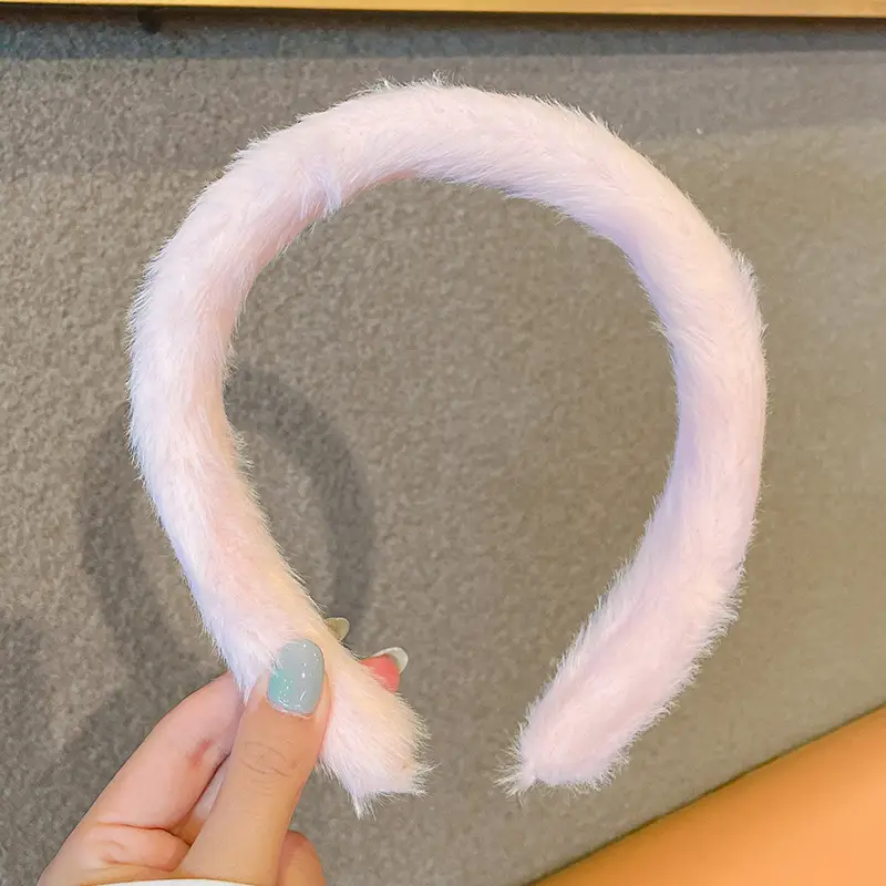 Plush Hairpin Headband for Women Sweet Autumn Winter - Image 6