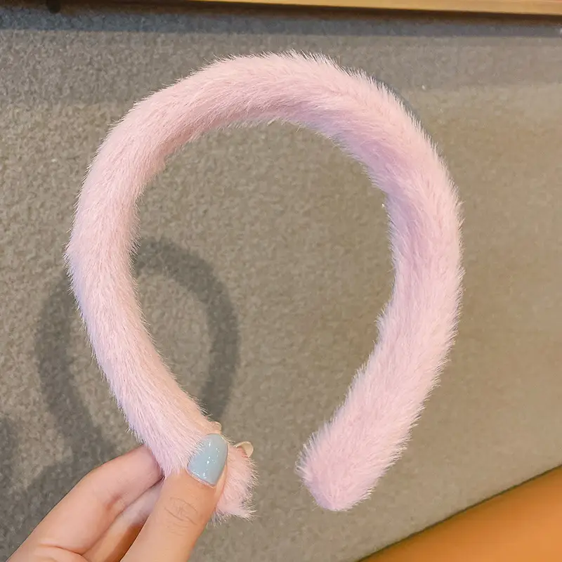 Plush Hairpin Headband for Women Sweet Autumn Winter - Image 7