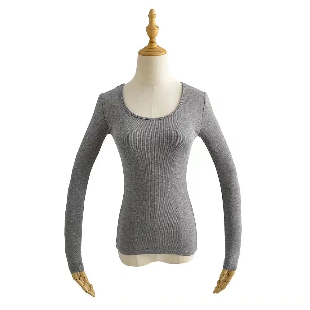 Black Slim Fit Long Sleeve Pullover Women - Image 5