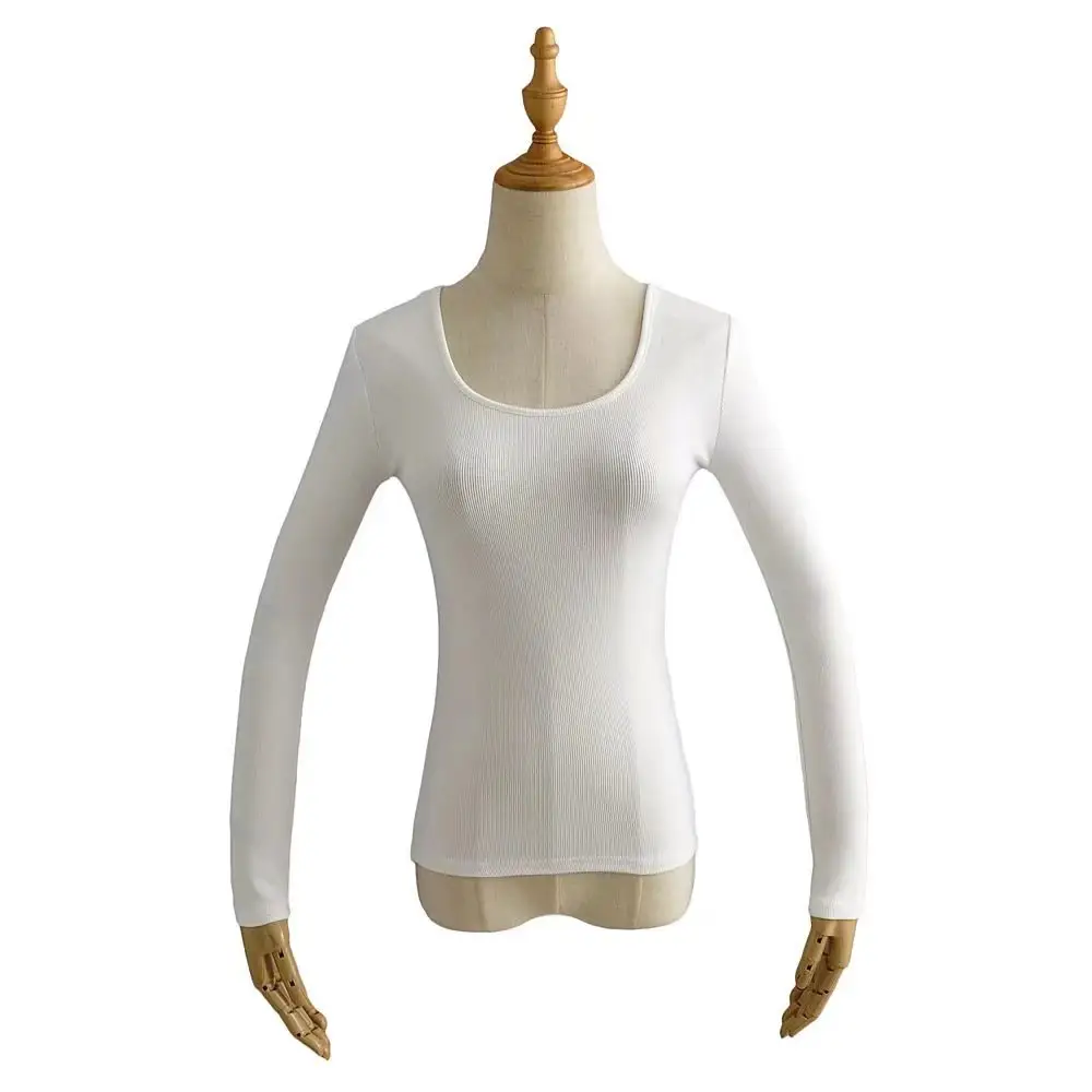 Black Slim Fit Long Sleeve Pullover Women - Image 2