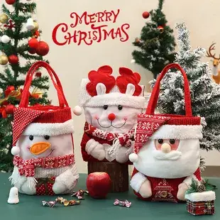 Christmas Snowman Gift Bag 14cm High Red Bow — feature 23