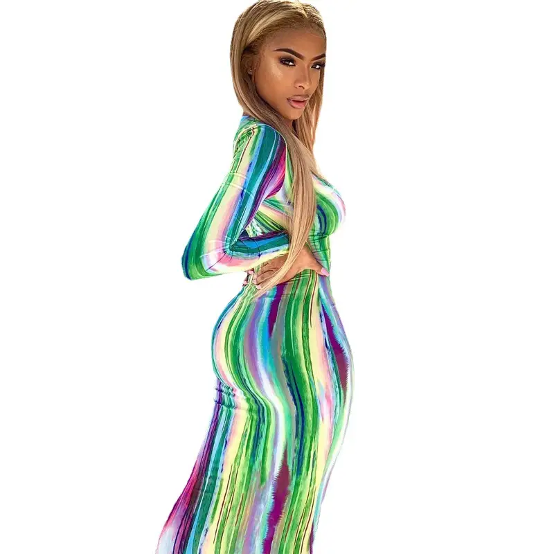 2026 Temu Plus Size V-Neck Printed Long Sleeve Dress - Image 19