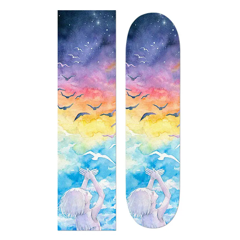 Distribution Double Skateboard Sandpaper Scooter Accessories Sticker Color Sandpaper Skateboard Sand Sticker Sandpaper Sports Outdoor - Image 11