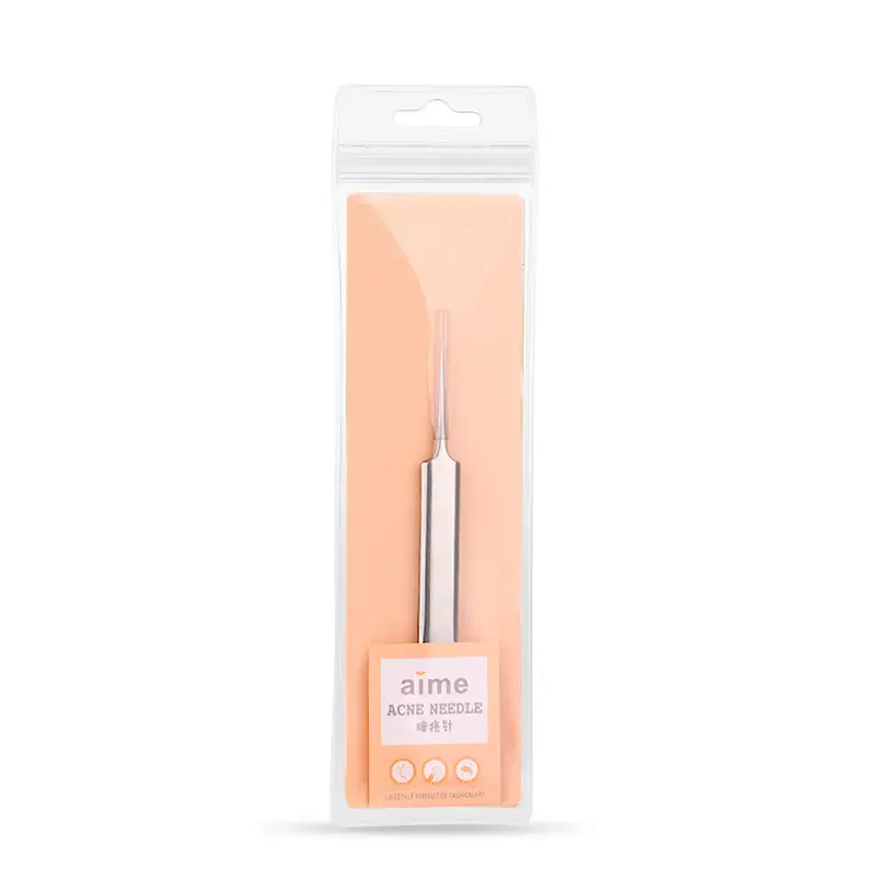 Stainless Steel Acne Extractor with Curved & Straight Tips - Image 2