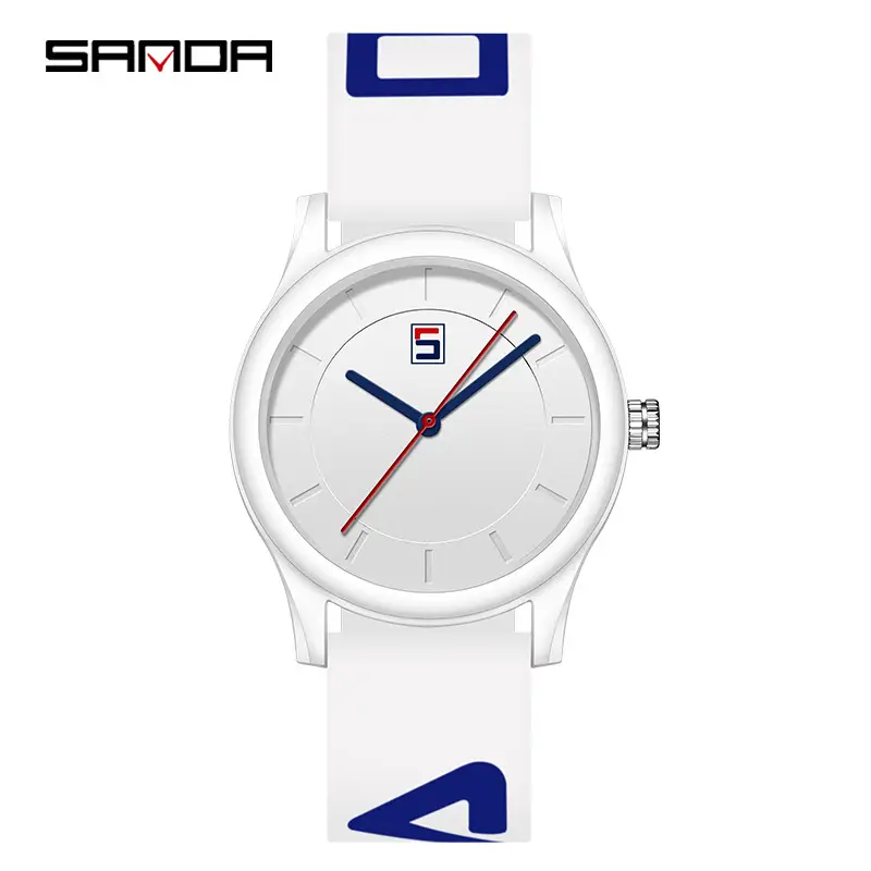 Sanda Men and Women's Silicone Watch Fashion Trend Student Sports Silicone Quartz Cool Personality Watch Wholesale