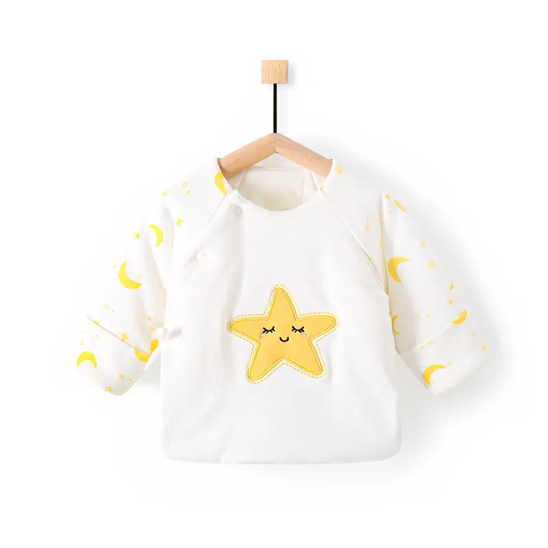 Newborn Baby Coat White Cotton Full Moon Winter - Image 6