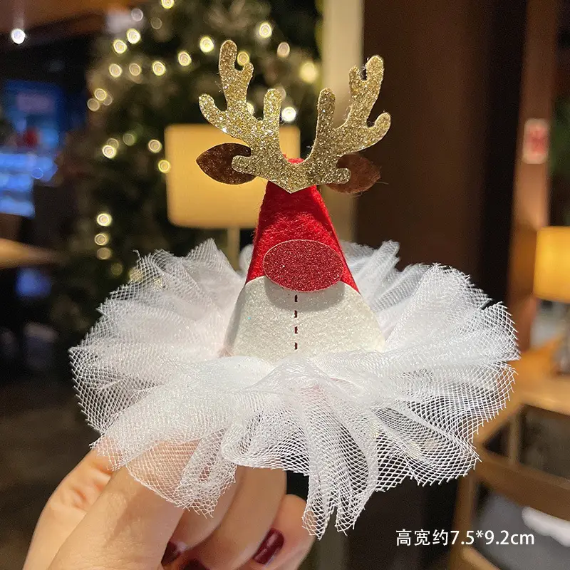 Christmas Hairpin with Fairy Hat for Kids