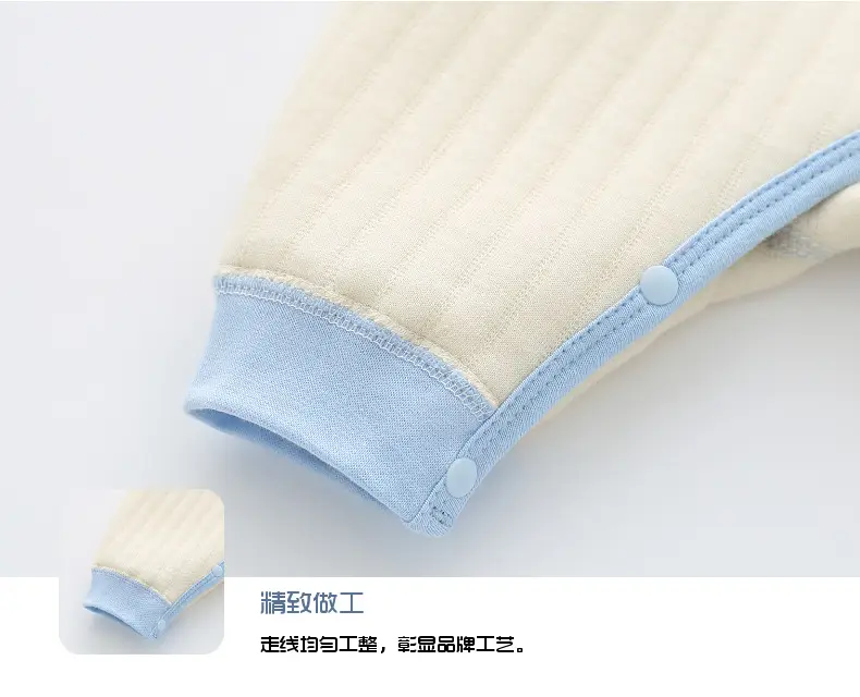 Newborn Baby Warm Jump Suit Cream Blue Winter Warmth — feature 18