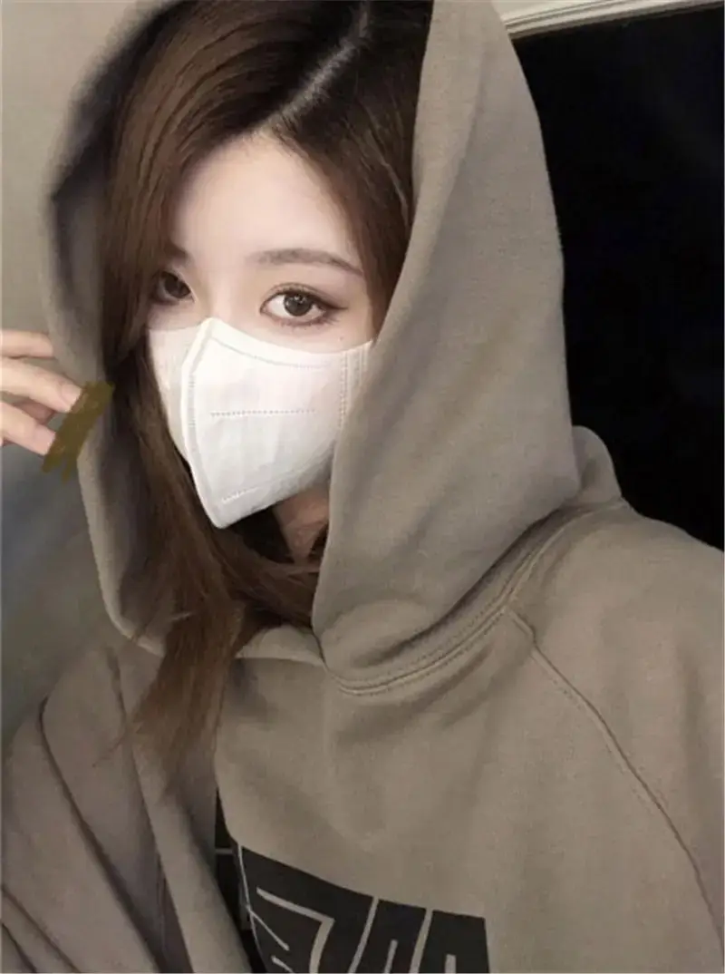 Women Retro Fleece Hoodie Brown 2025 Winter — feature 4