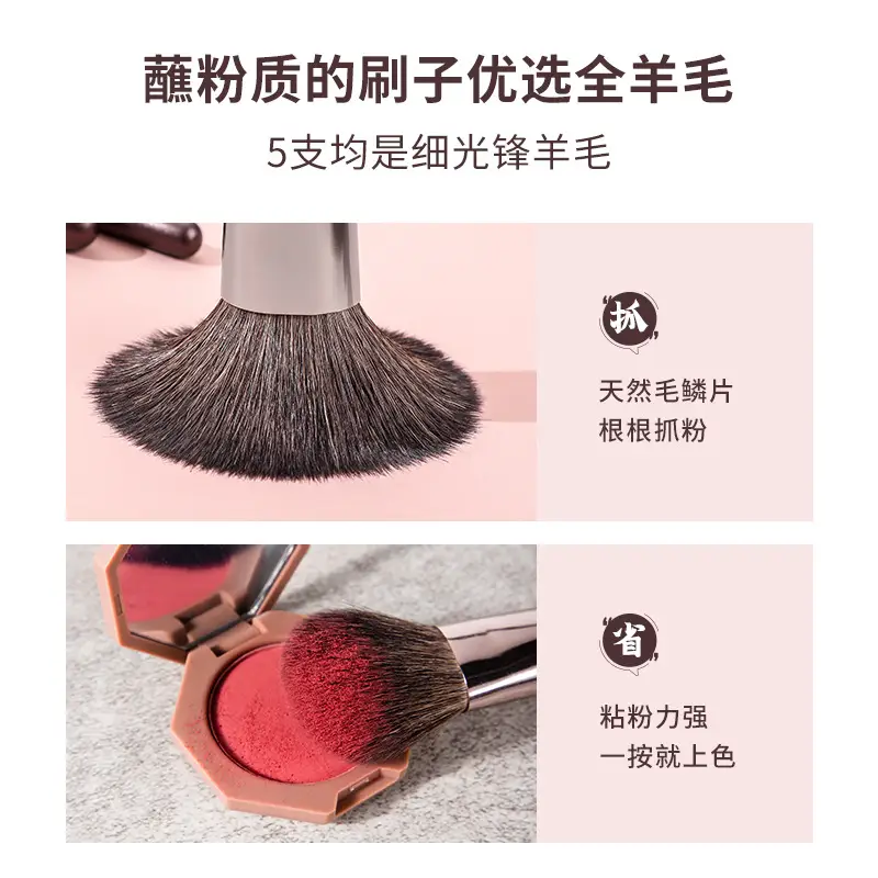 Custom Mini Makeup Brushes Set for Blush, Eye Shadow, Contour - Image 7