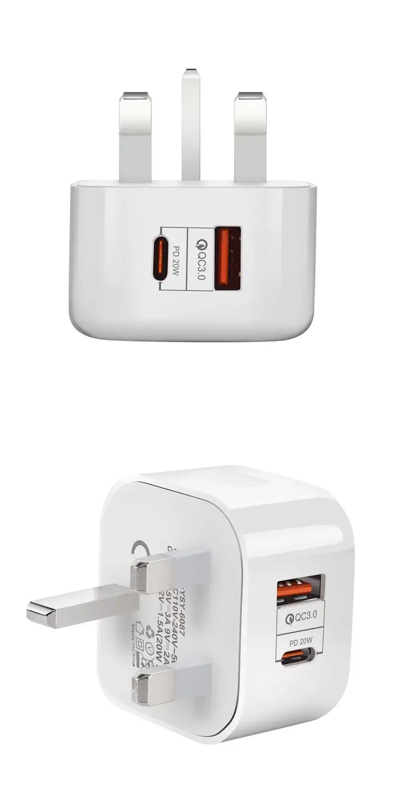 PD20w European Standard Phone Charger QC3.0 Universal — feature 1