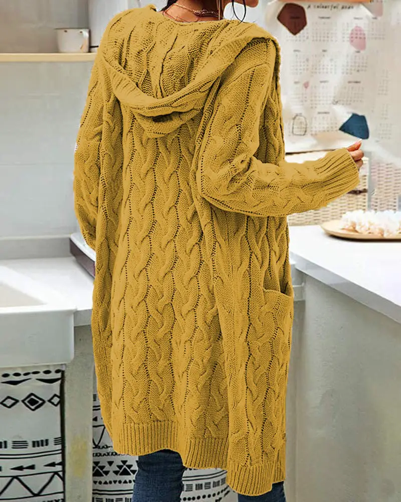 Women's Grey Thick Needle Sweater Cardigan Jacket Large — feature 39