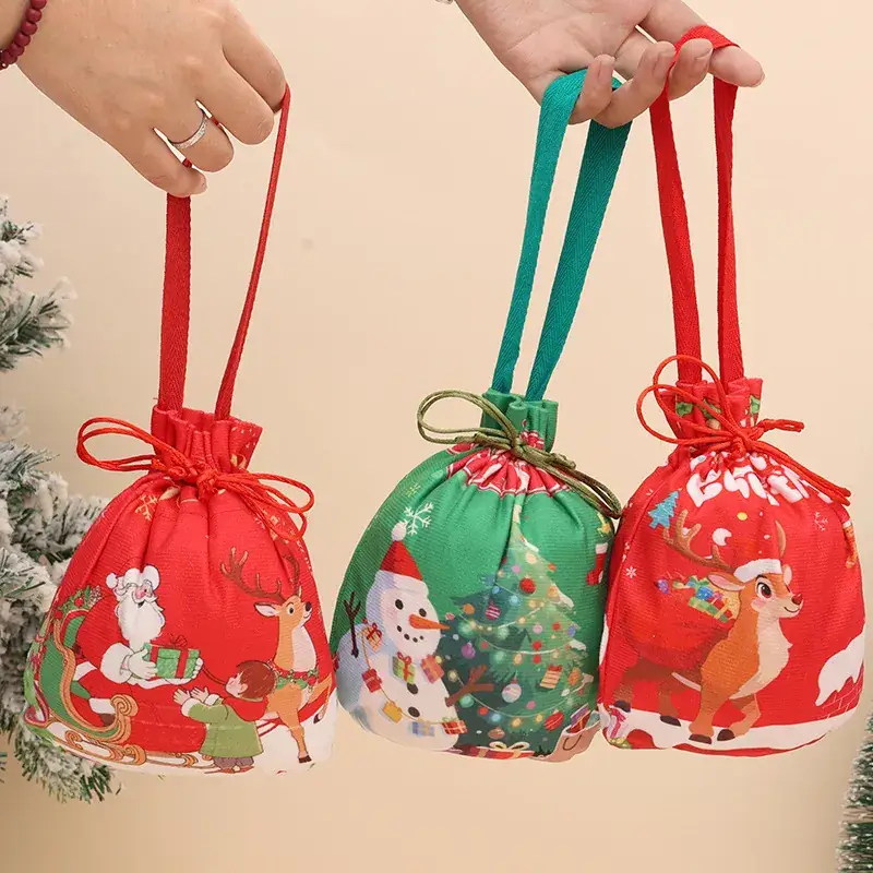 Christmas Apple Bag for Kids with Candy Print - Image 24