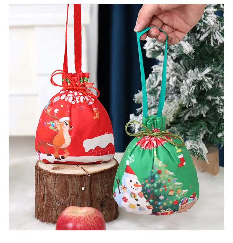Christmas Apple Bag for Kids with Candy Print — feature 10
