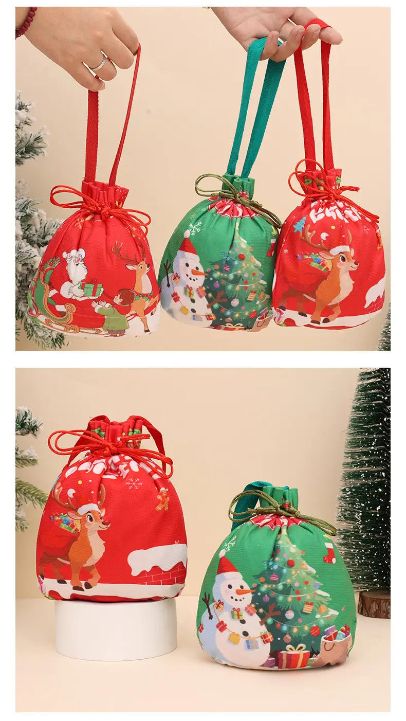 Christmas Apple Bag for Kids with Candy Print — feature 7