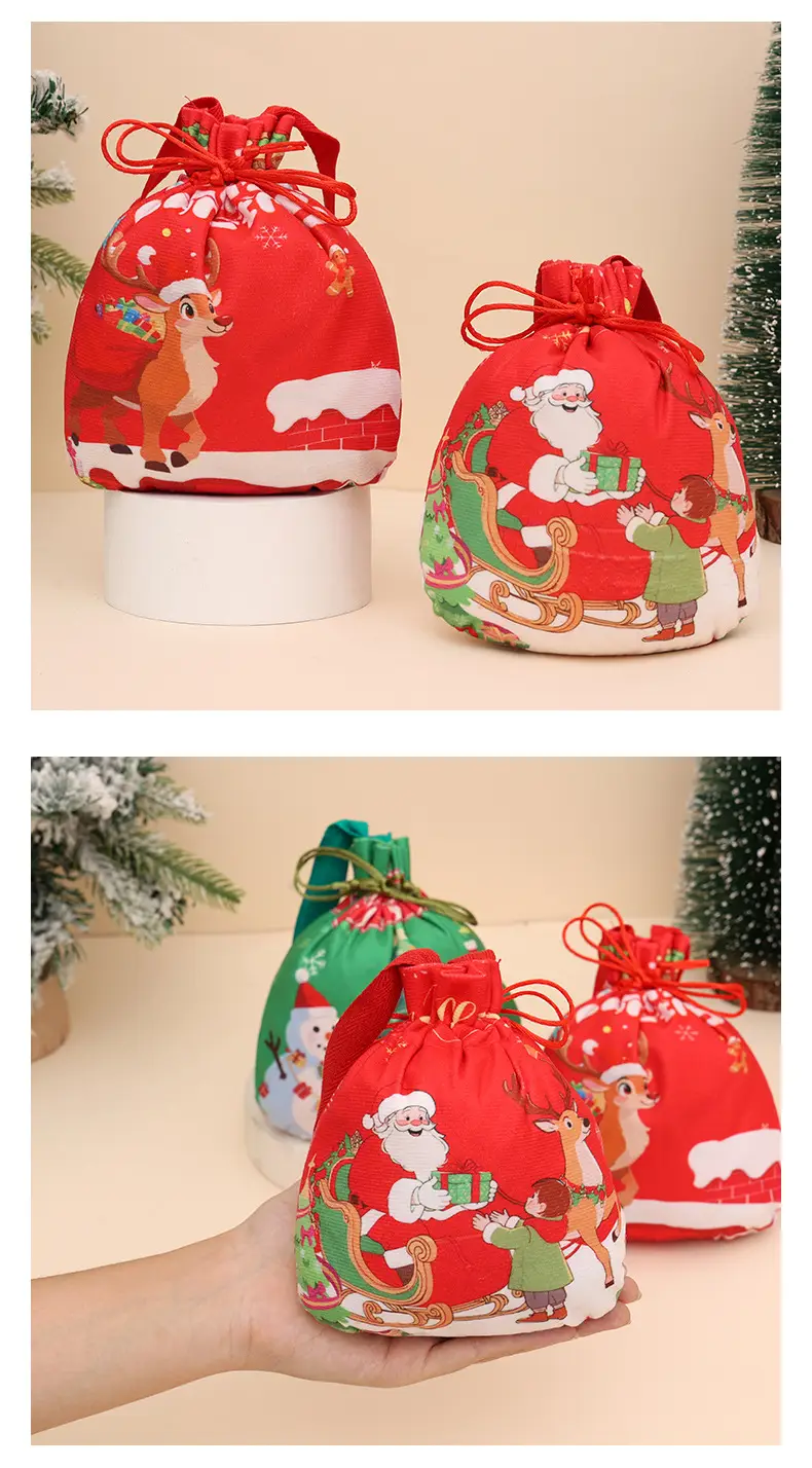 Christmas Apple Bag for Kids with Candy Print — feature 8