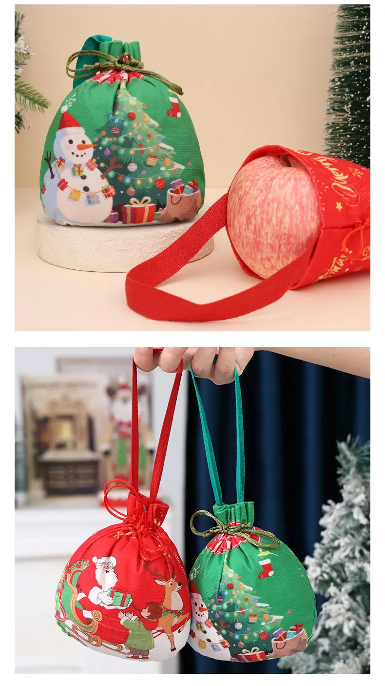 Christmas Apple Bag for Kids with Candy Print — feature 9