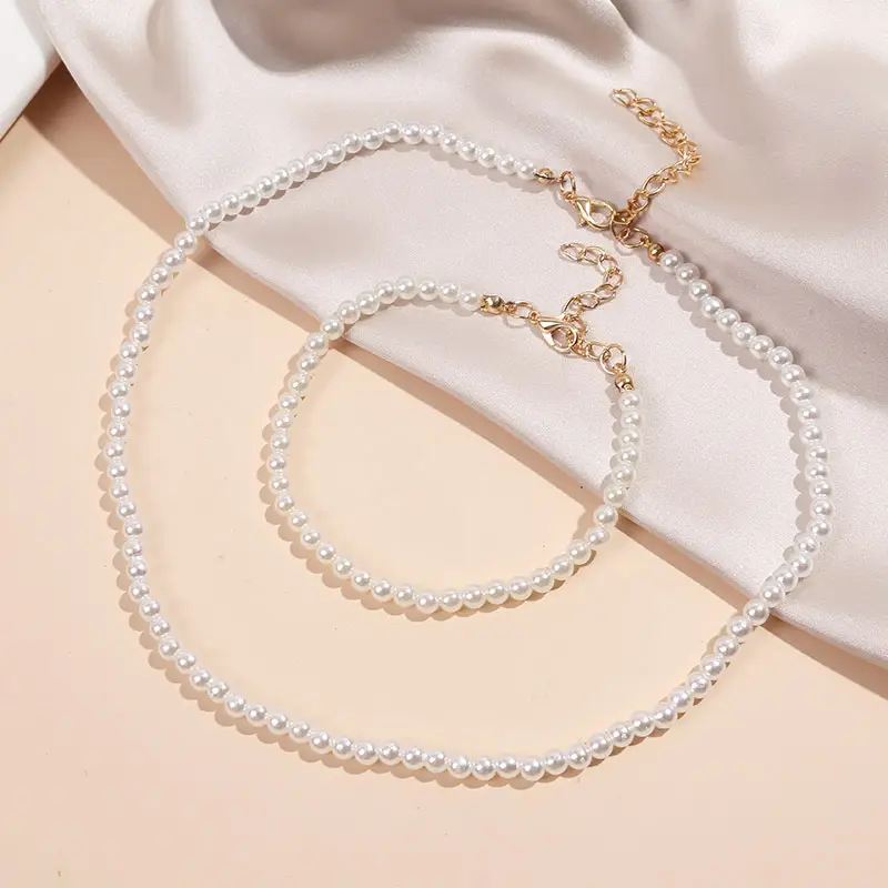 Pearl Bracelet & Necklace Set for Women - Image 4