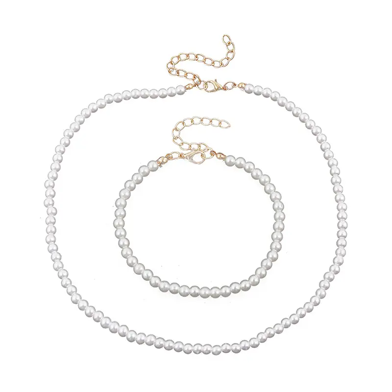 Pearl Bracelet & Necklace Set for Women - Image 6