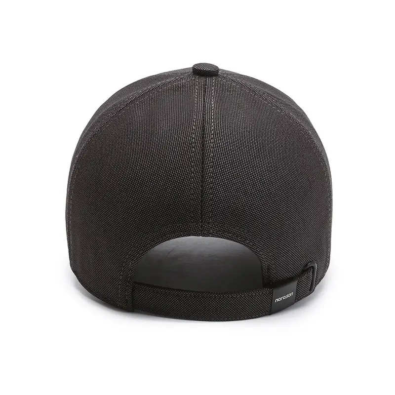 Middle-aged Men's Black Baseball Cap Autumn Winter - Image 6