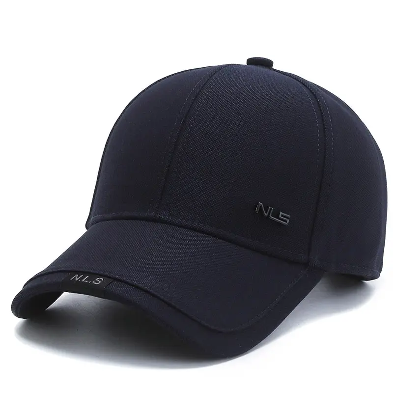 Middle-aged Men's Black Baseball Cap Autumn Winter - Image 3