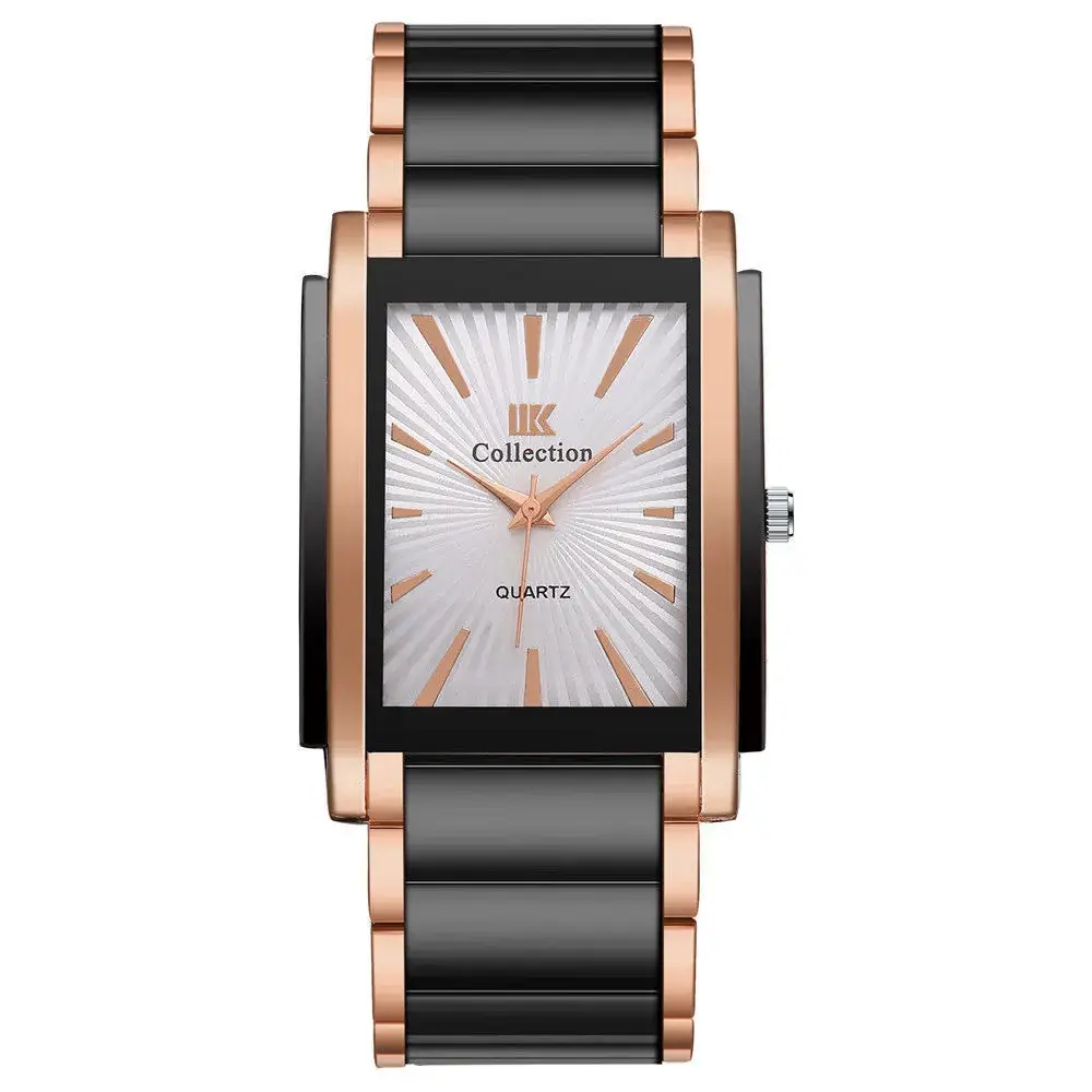 Men's Gold Black Sunburst Quartz Watch