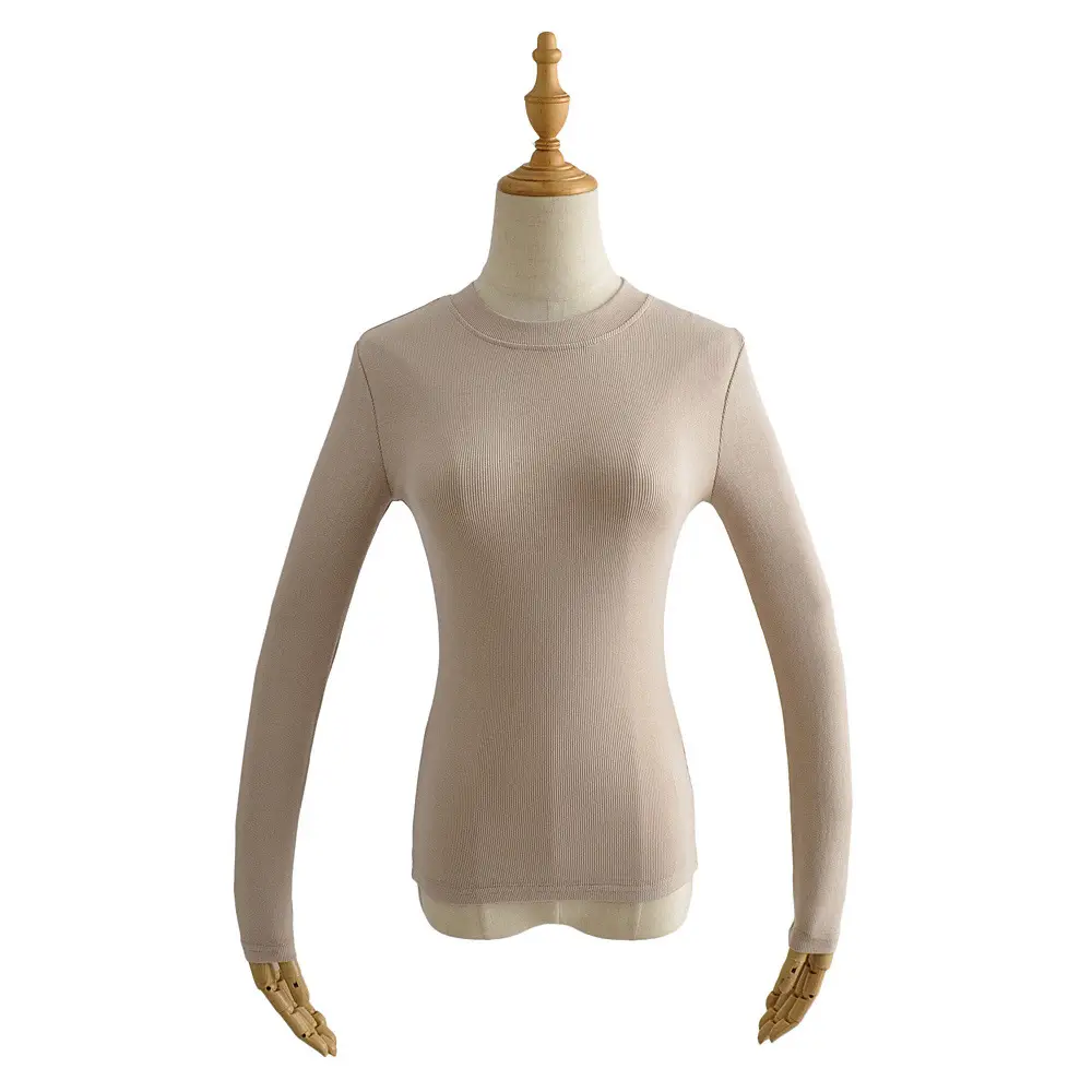 Women's New Arrival Tight Fit Long Sleeve T-Shirt White - Image 5