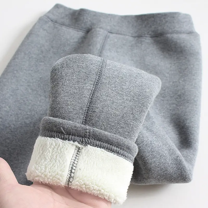 Girls Fleece Leggings Grey Warm Winter Pants - Image 10