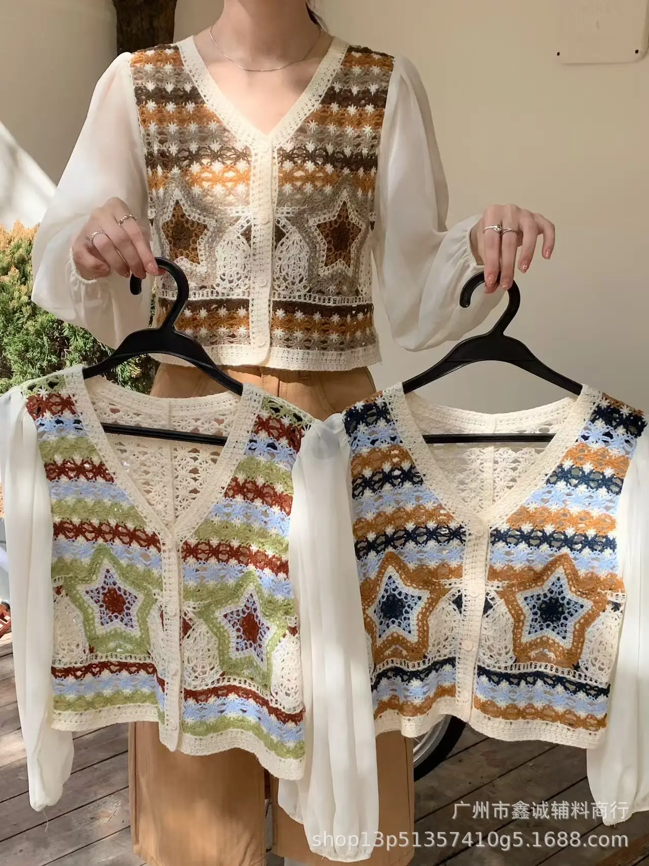 New French Style Embroidered White Shirt with Puff Sleeves - Image 17