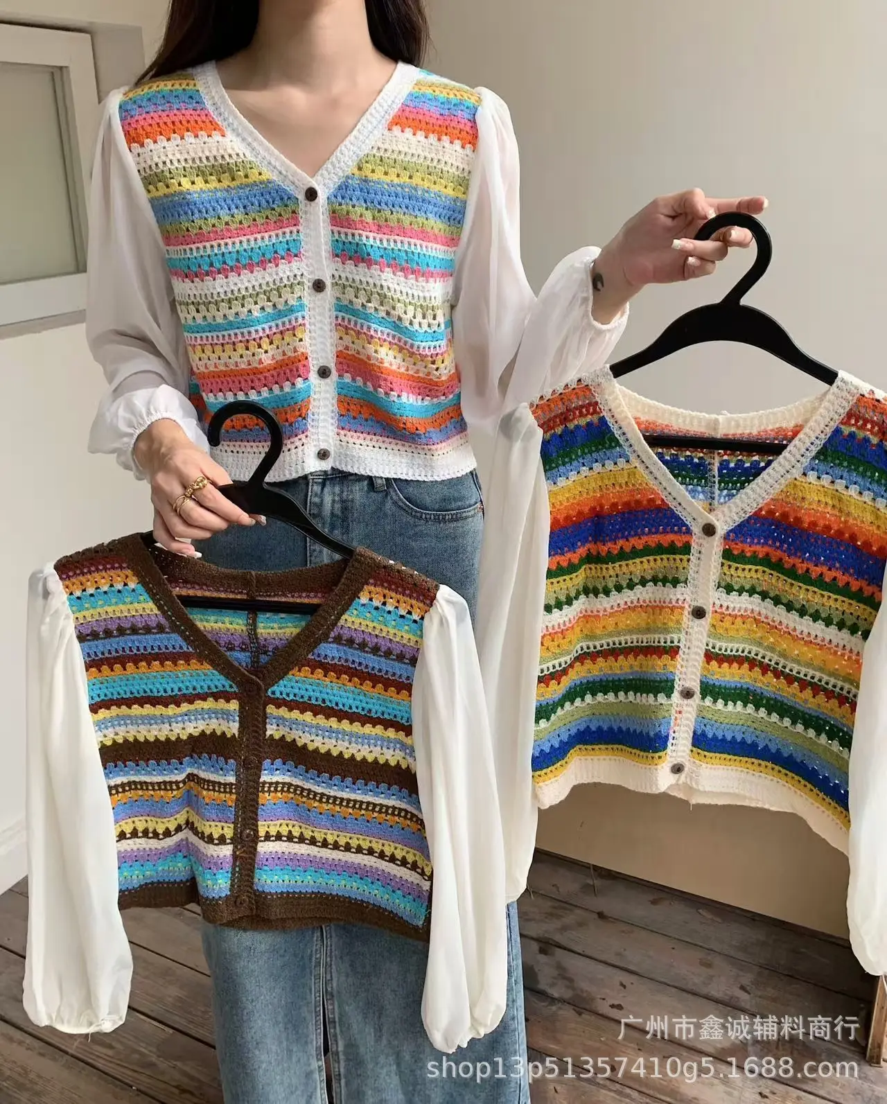 New French Style Embroidered White Shirt with Puff Sleeves - Image 22
