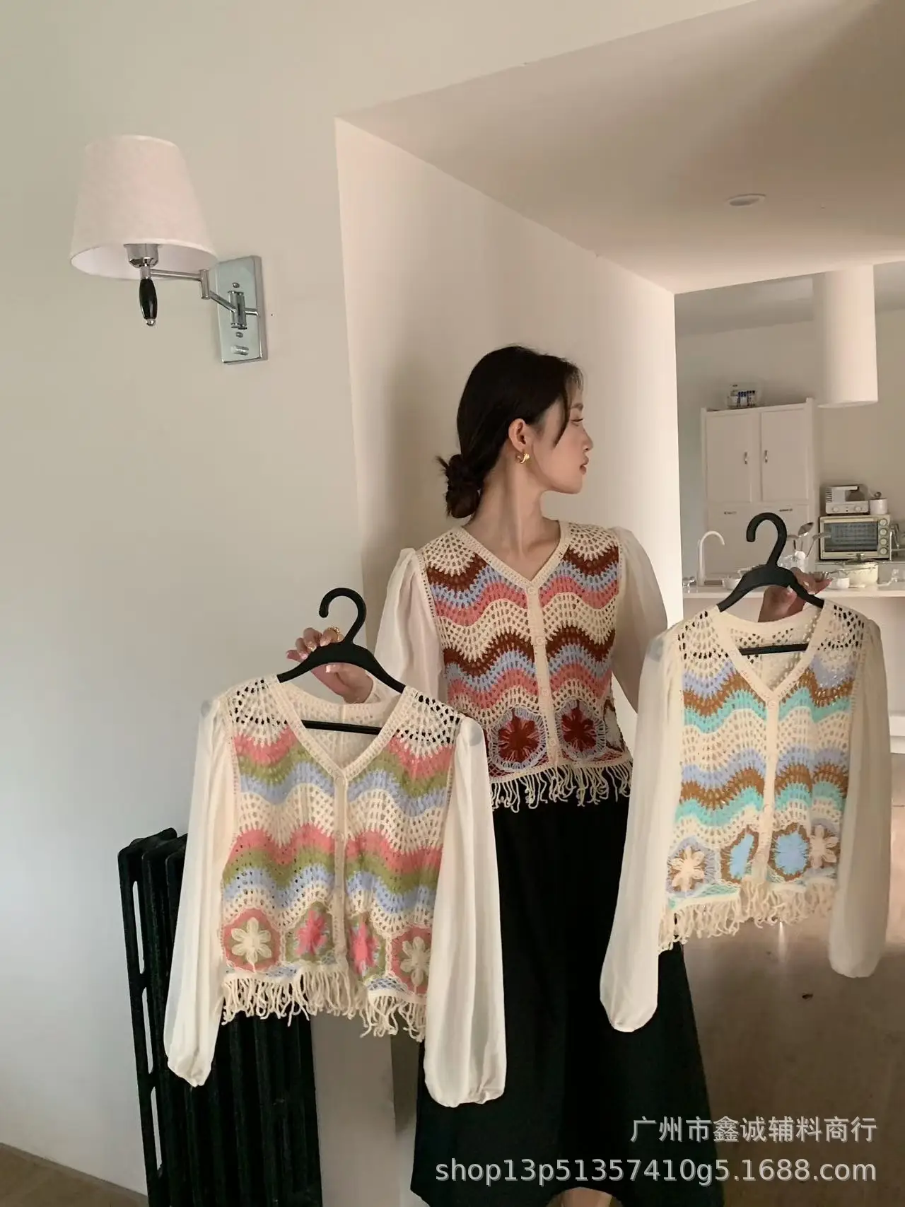 New French Style Embroidered White Shirt with Puff Sleeves - Image 25