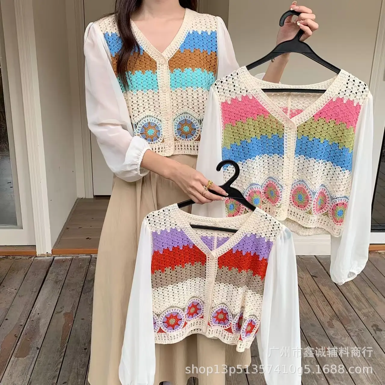 New French Style Embroidered White Shirt with Puff Sleeves - Image 27