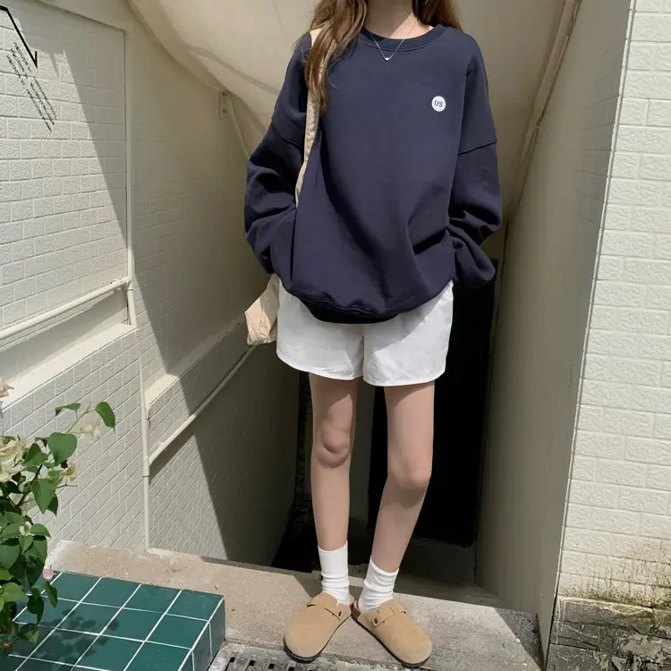 2023 Women's Loose Round Neck Missing Sweatshirt Set — feature 10